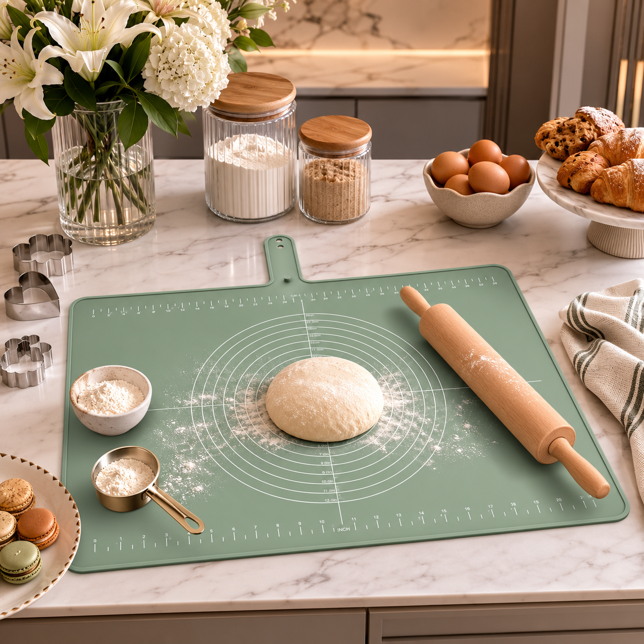 Essential Large Silicone Baking Prep Mat - With Baking Guides – Sage Gree