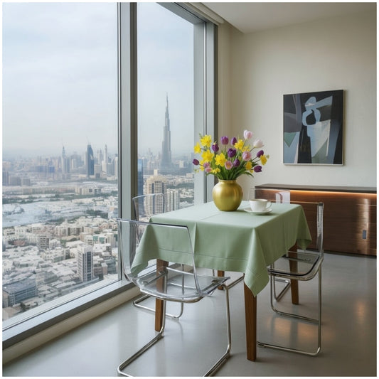 Elegant Sage Green Tablecloth - Perfect for Dining, Weddings & Decor