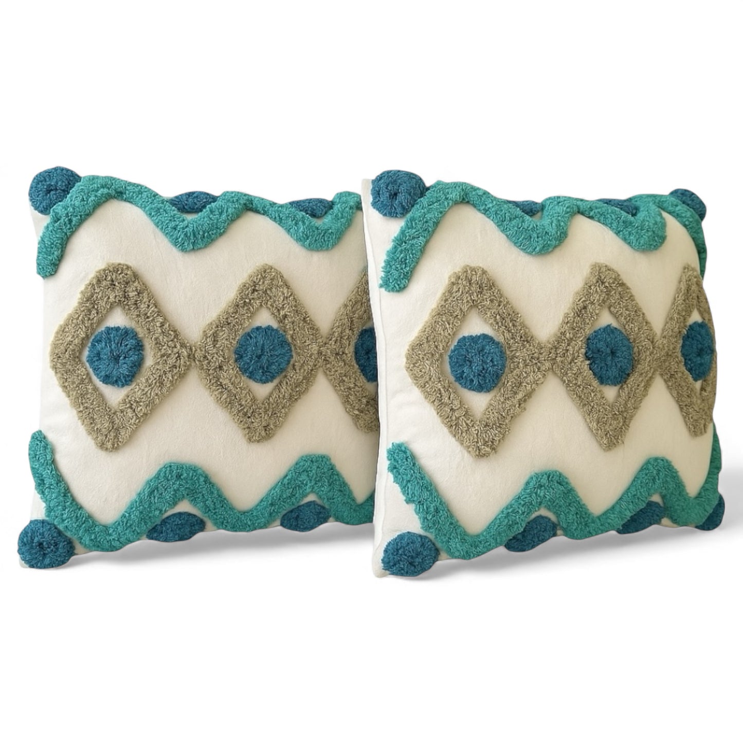 Plush Texture Cushion Covers Set of 2 – Soft, Stylish 45×45 Premium Deco