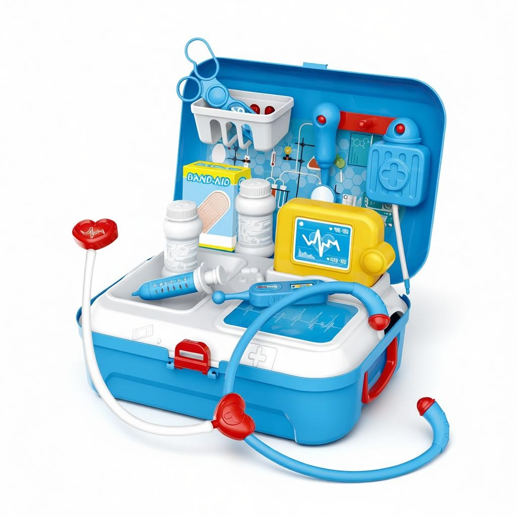 Kids Roleplay Doctor Playset – 17-Piece Medical Backpack Kit