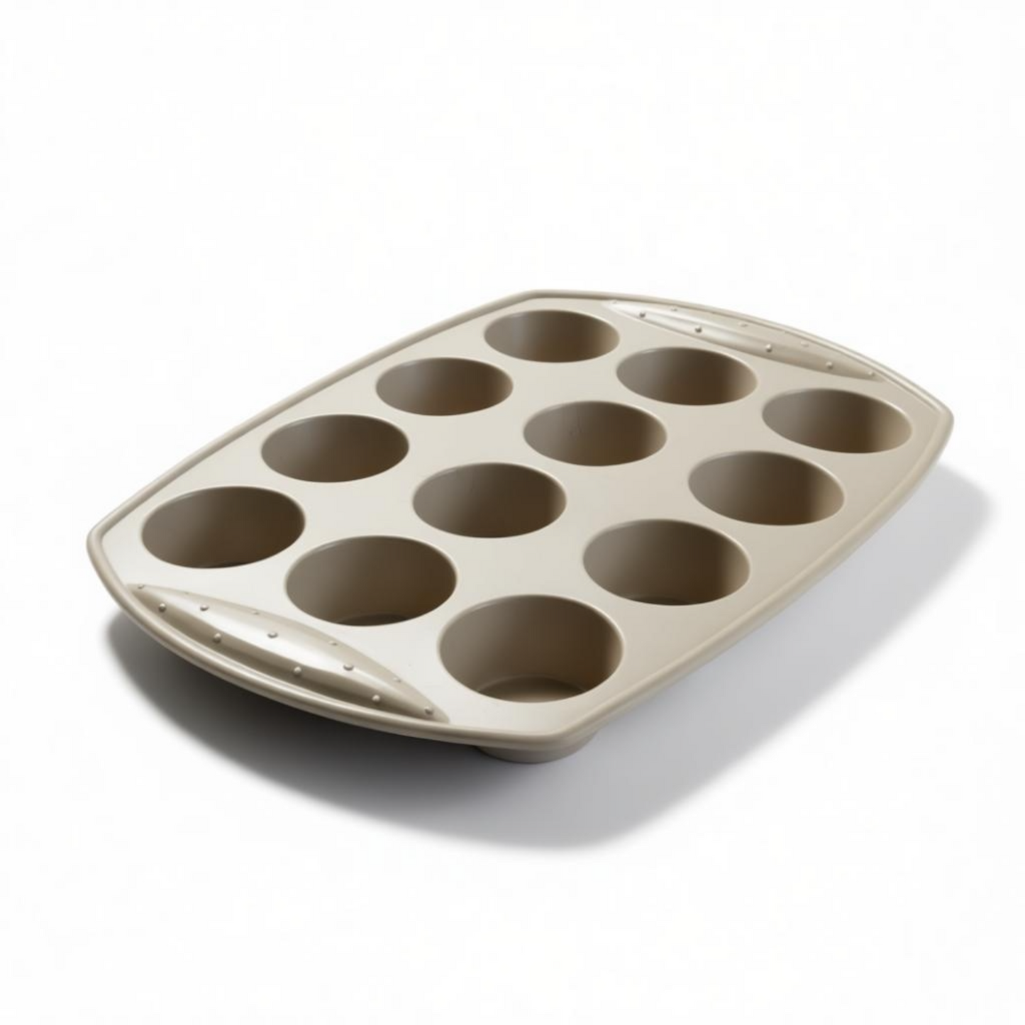 Essential Silicone Cupcake & Muffin Baking Mould – 12 Cup | Grey |Non-Stick