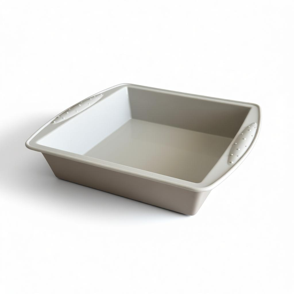Premium Grey Silicone Baking Pan – 26 × 24.5 × 5 cm (Non-Stick & Heat-Resistant)