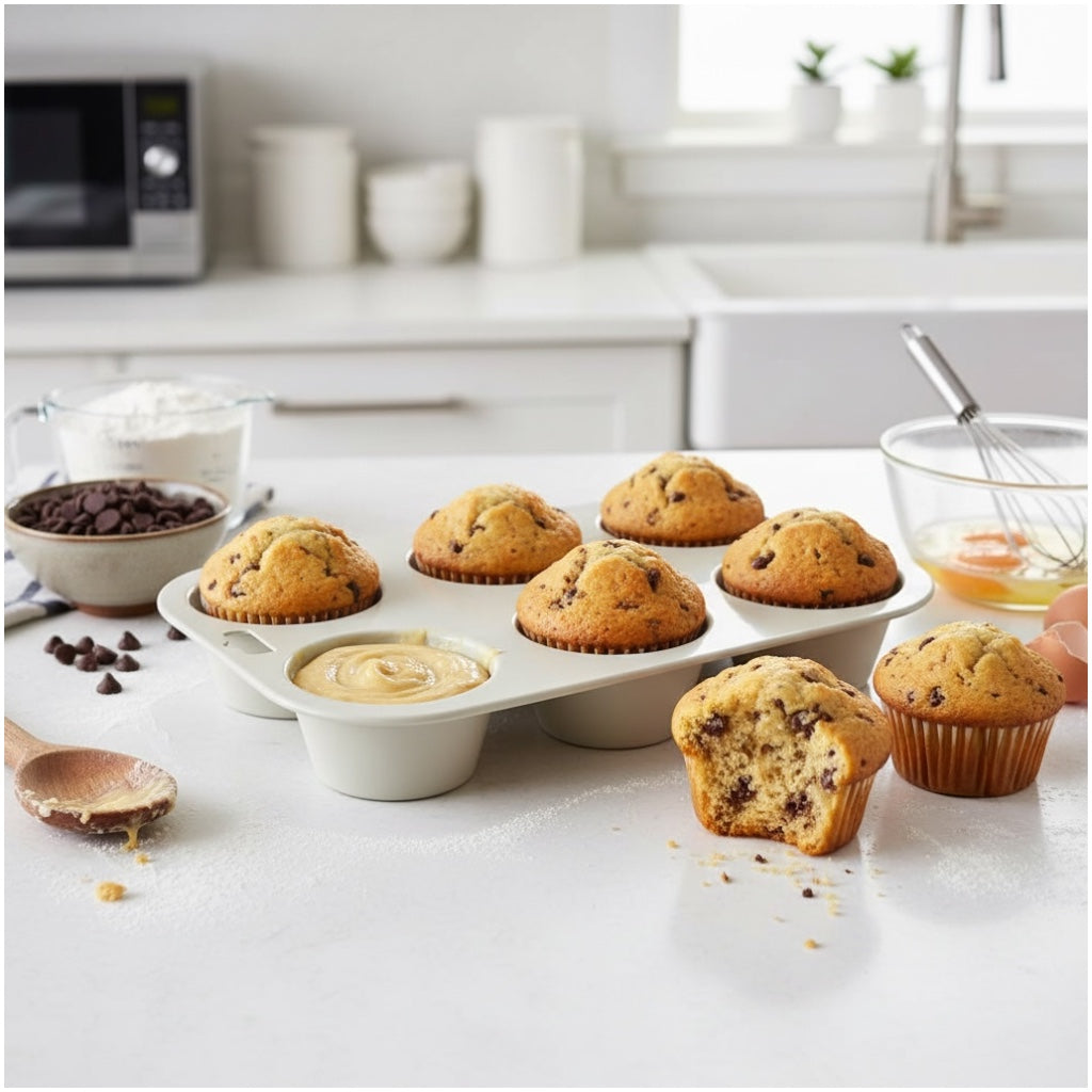 Premium 6-Cavity Muffin and Cupcake Baking Mold – Non-Stick, Easy Release