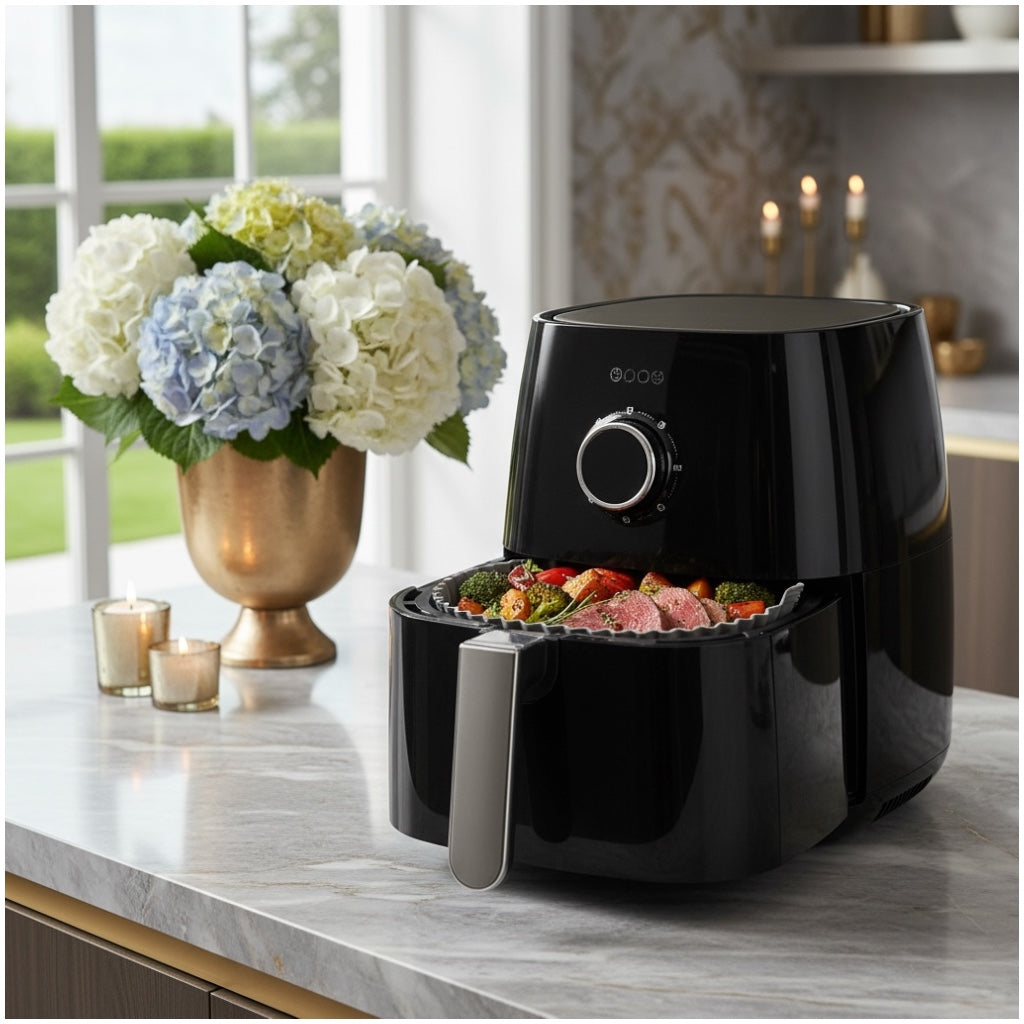 Essential Food Grade Silicone Air Fryer Liner –20cm Reusable Liner (Grey)