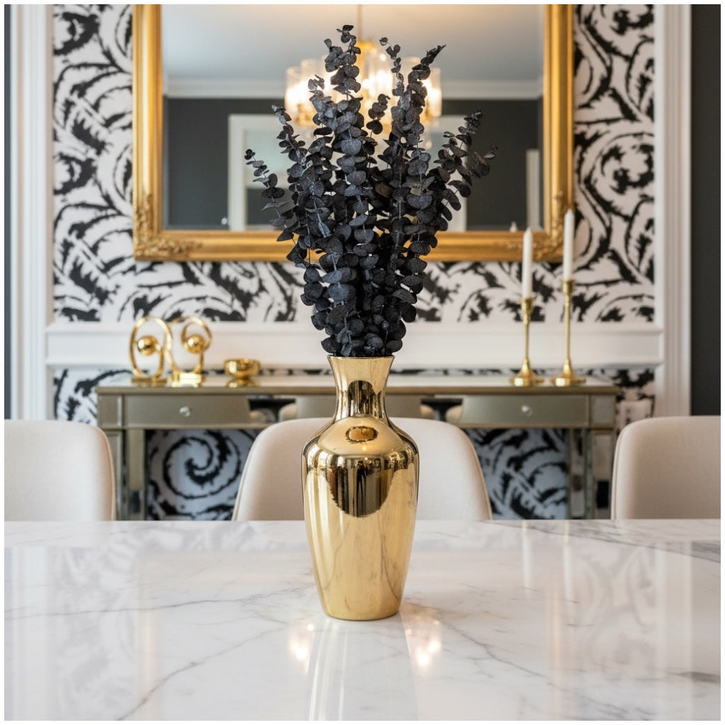 Preserved Eucalyptus Leaves – Elegant Natural Decorative Dried Stem Bouquet