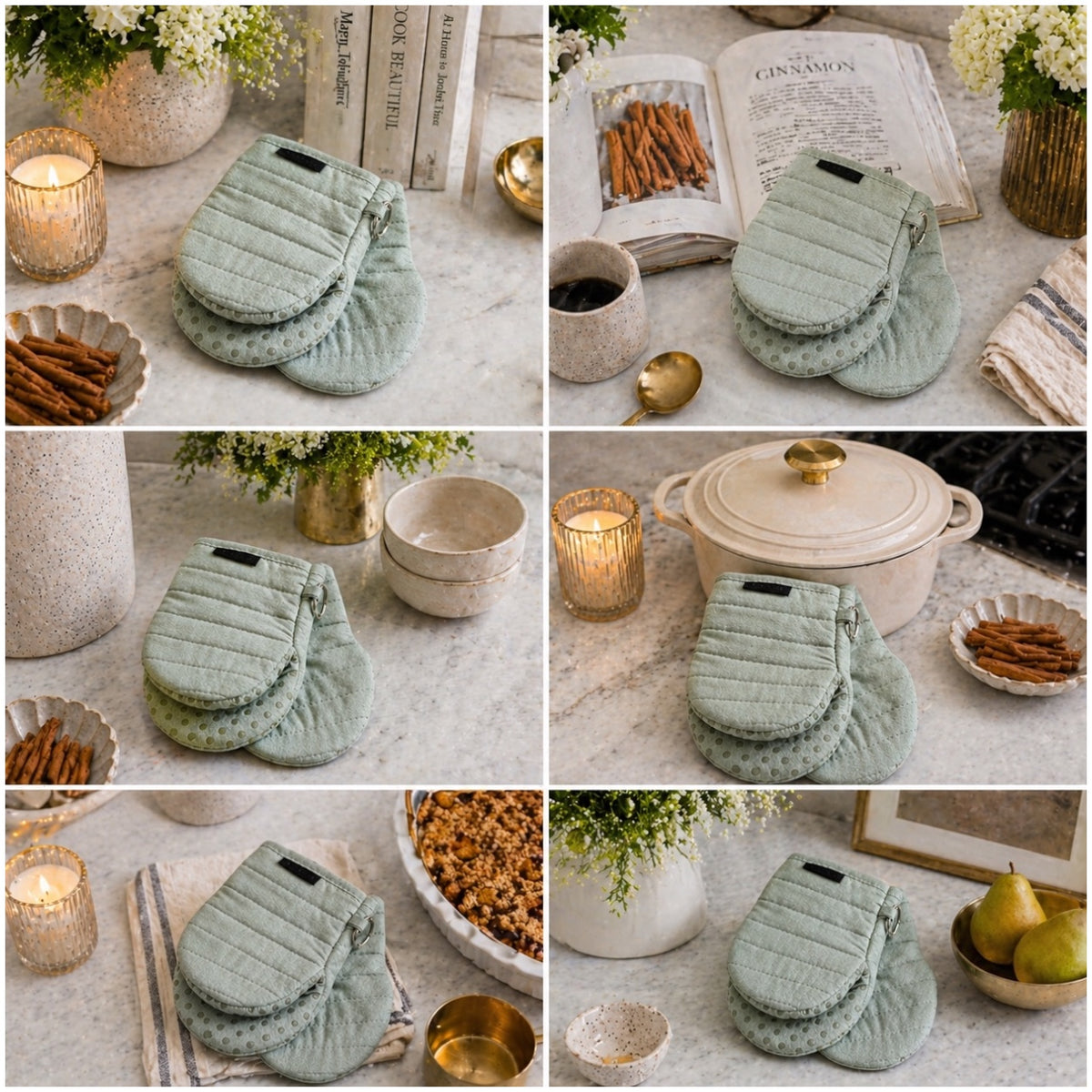 Essential Mini Oven Mitts-Set of 2 – Cotton - Heat Resistant Kitchen Mitts