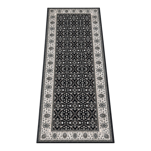 Elegant Persian Runner Rug 60 x 152 cm - Charcoal Grey or Black Grey Rug