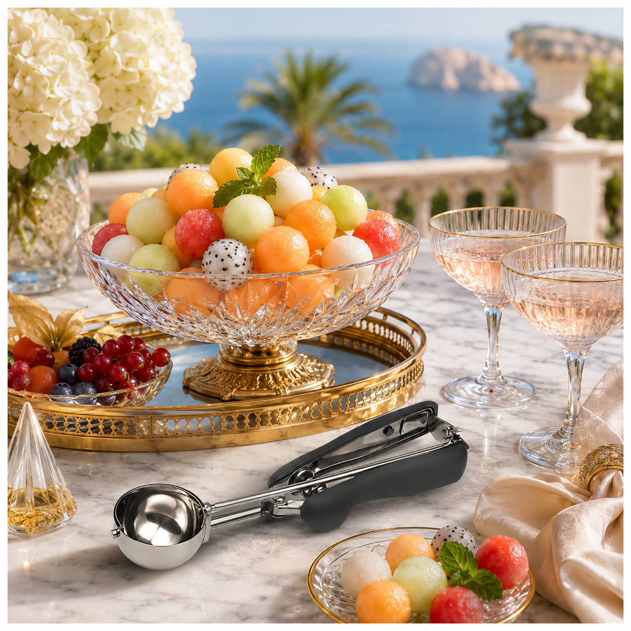 Stainless Steel Trigger Ice Cream-Cookie Scoop with Easy Release