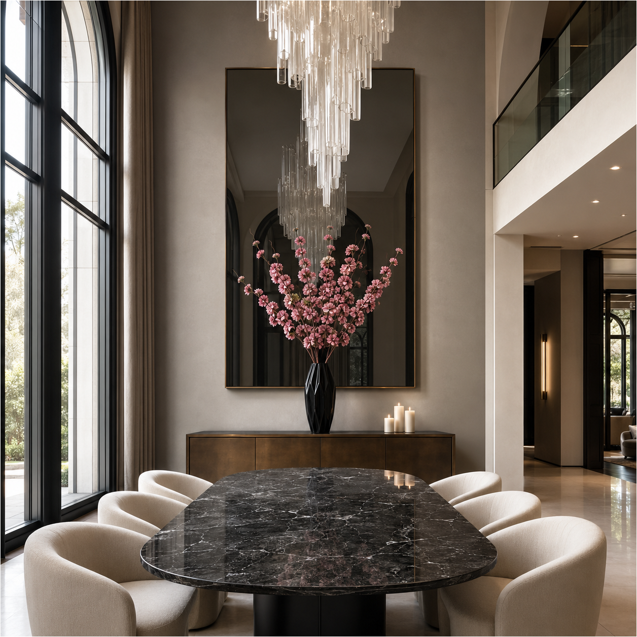 Faux Cherry Blossom Stems – 85cm Decorative 2-Piece Bundle