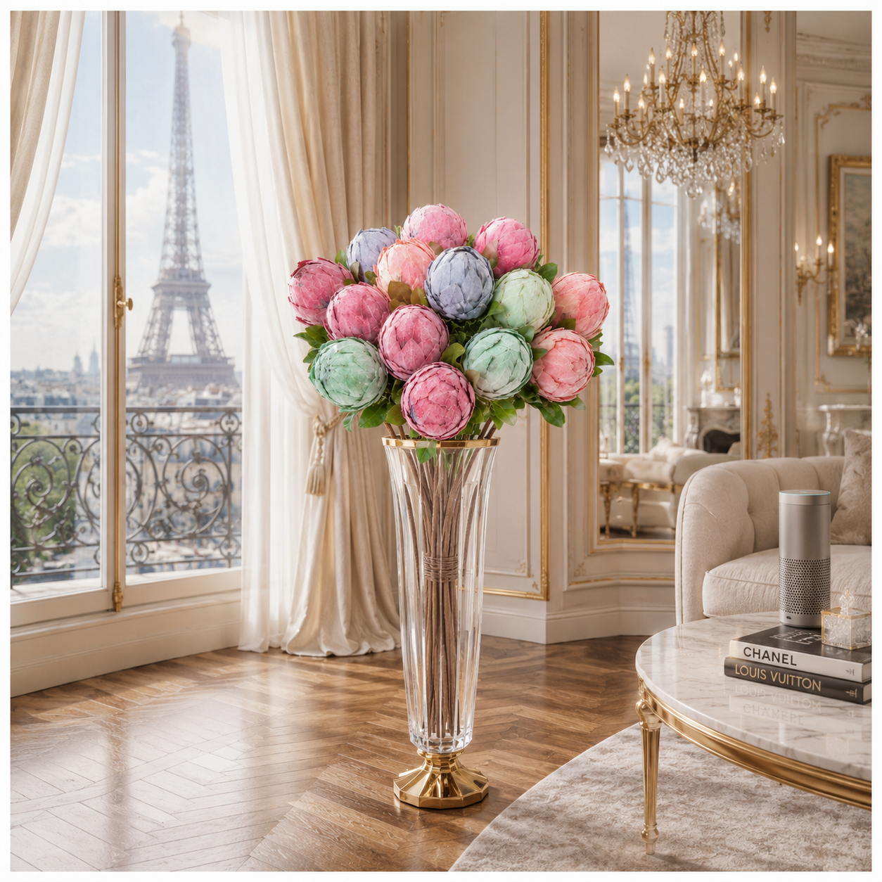 Protea Statement Bouquet – Luxury High End 12-Stem Decorative Arrangement