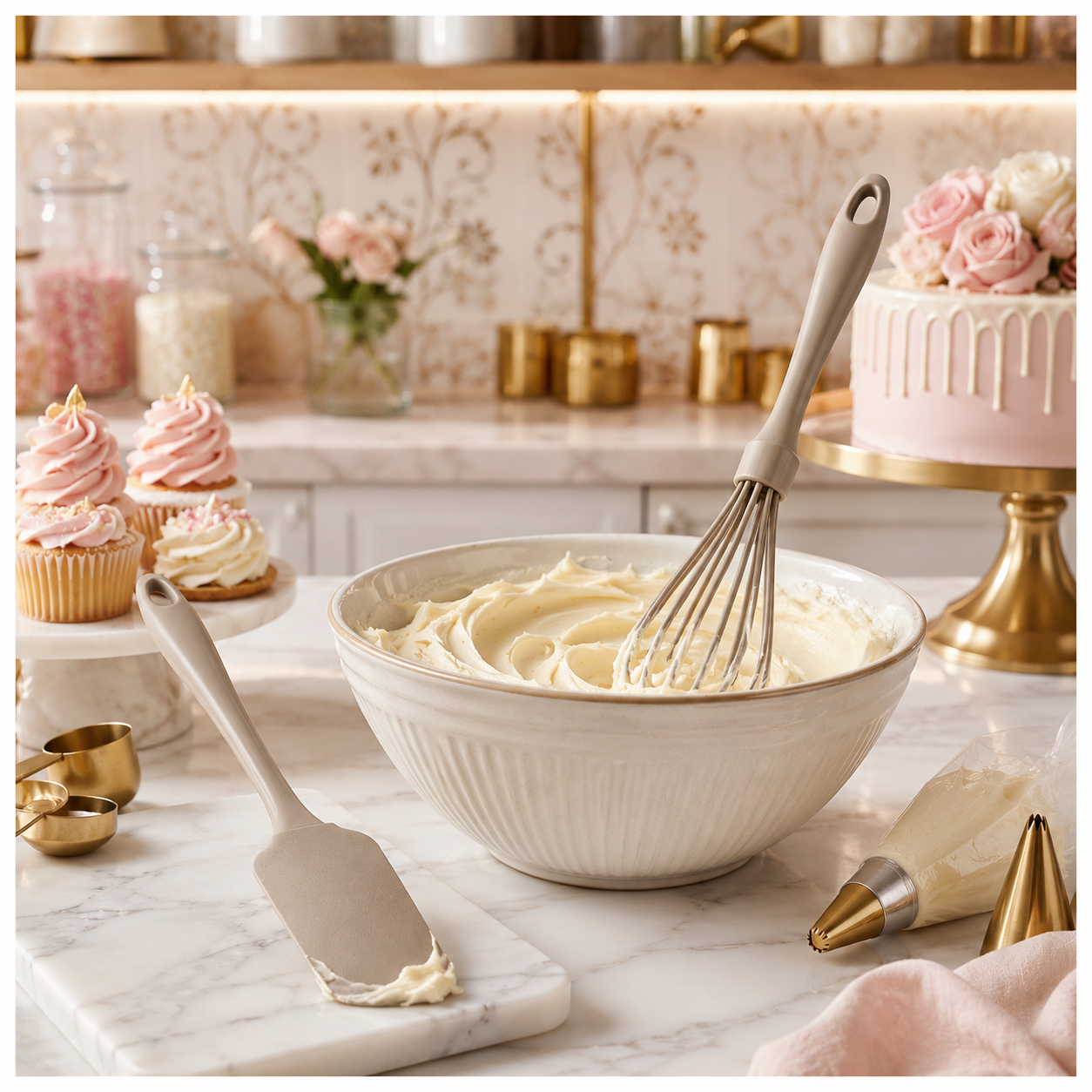 Essential 2-Piece Silicone Whisk and Spatula Set for Easy Cooking - Baking
