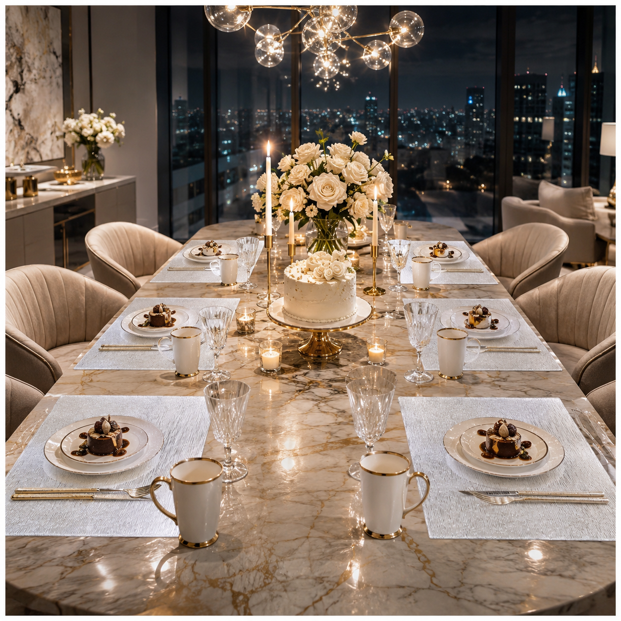 Elegant 6 Piece Textured Placemats – Clear And White 30 x 44 cm Table Mats