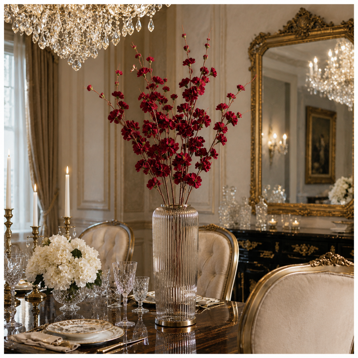 Faux Cherry Blossom Stems – 85cm Decorative 2-Piece Bundle