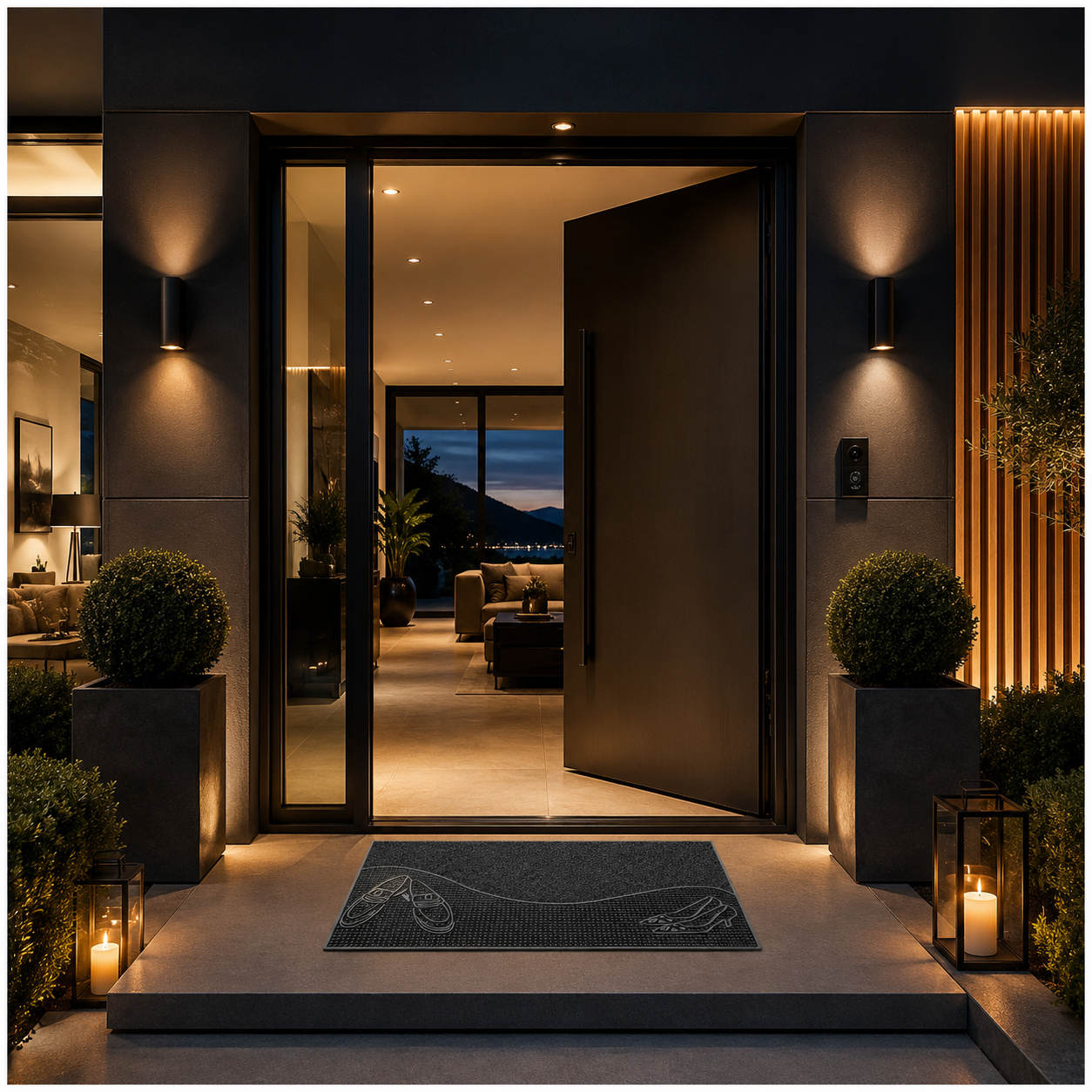 Heavy Outdoor Entrance Door Mat 70 x 40 cm | Non-Slip Dirt Trapper Rug