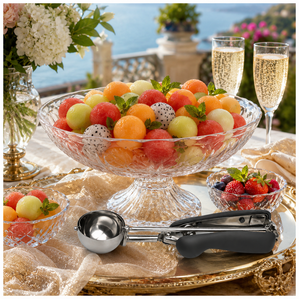 Stainless Steel Trigger Ice Cream-Cookie Scoop with Easy Release