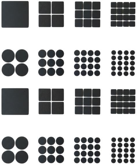 Essential Furniture Pads Self Adhesive Surface Protectors, 158-Piece Set