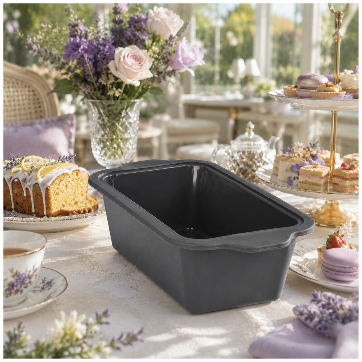 Essential Grey Reinforced Silicone Loaf Pan – BPA Free Baking Mould - 24cm