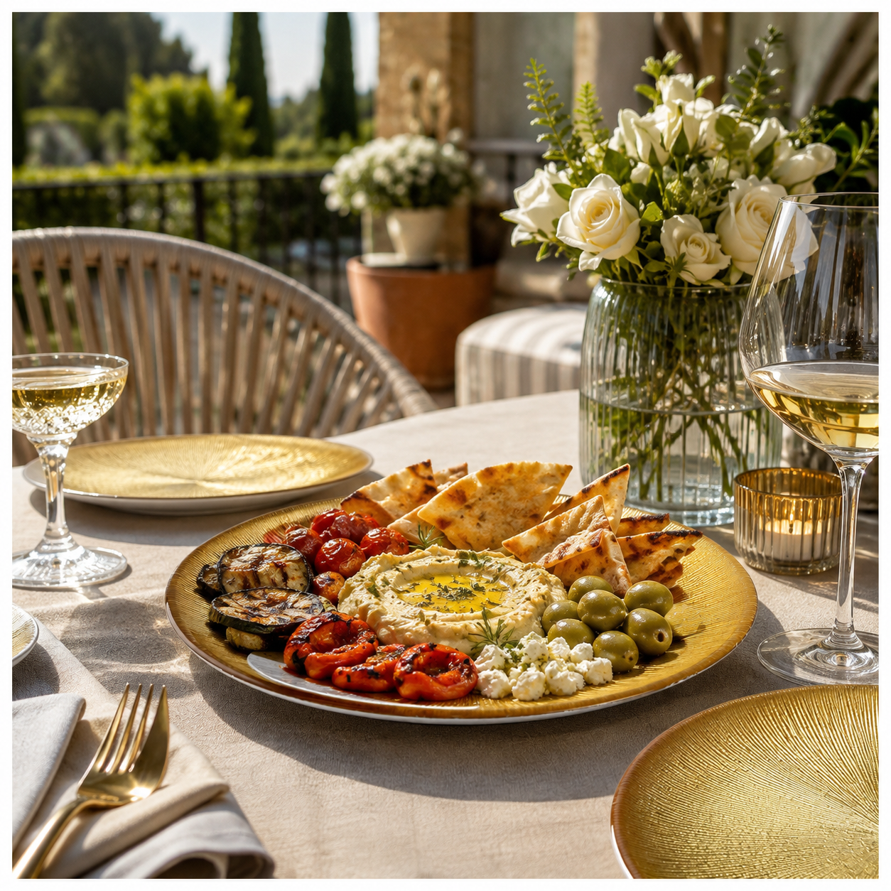 Elegant Gold Sunburst Glass Dessert and Appetizer Platter – 27cm