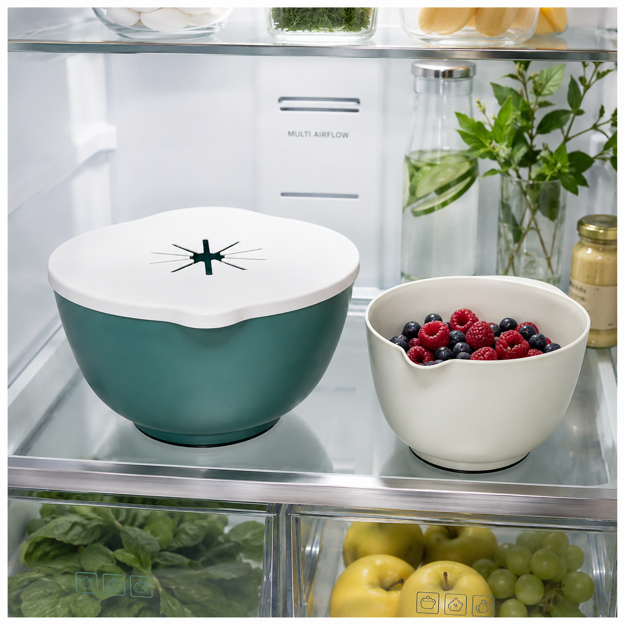 Essential 3 Piece Mixing Bowl Set with Lid – 2 Sizes- Baking Prep BowlS
