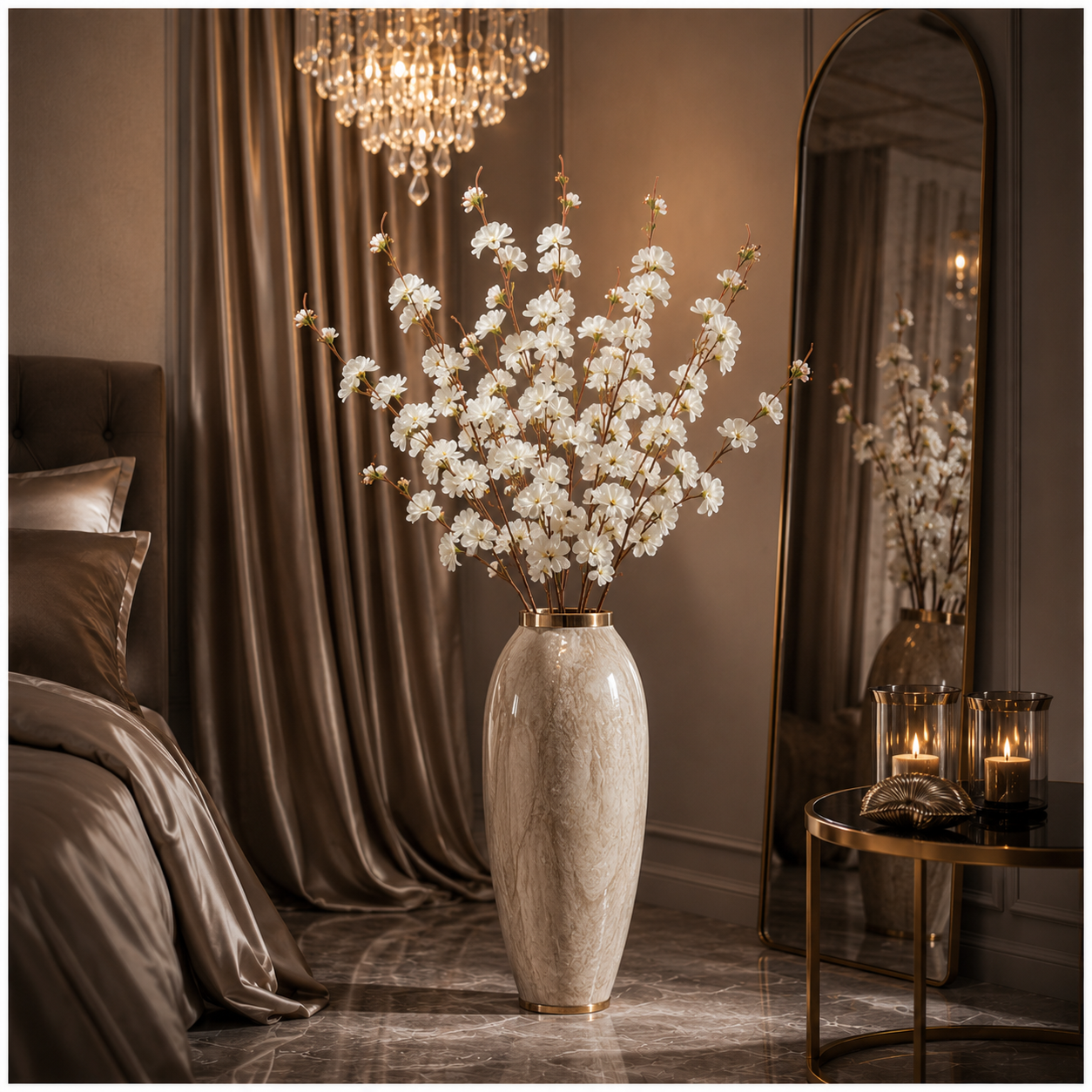 Beautiful Cherry Blossom Stems – 85cm, 2-Pack, White or Pink Lilac