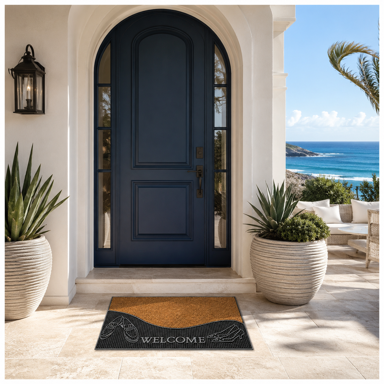Heavy Outdoor Entrance Door Mat 70 x 40 cm | Non-Slip Dirt Trapper Rug