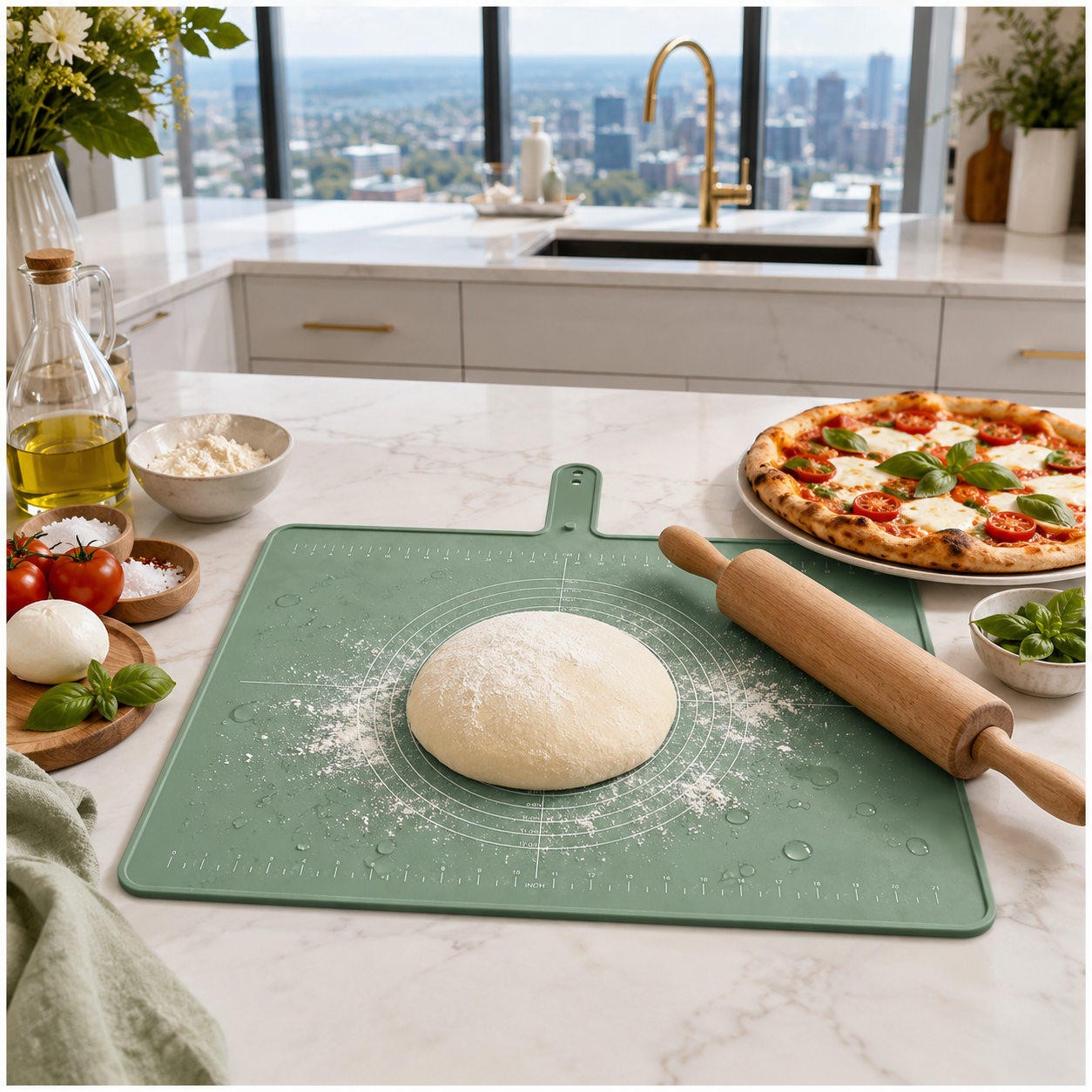 Essential Large Silicone Baking Prep Mat - With Baking Guides – Sage Gree