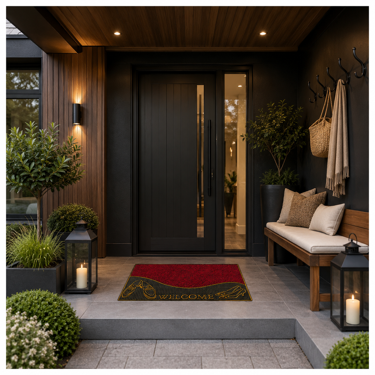 Heavy Outdoor Entrance Door Mat 70 x 40 cm | Non-Slip Dirt Trapper Rug