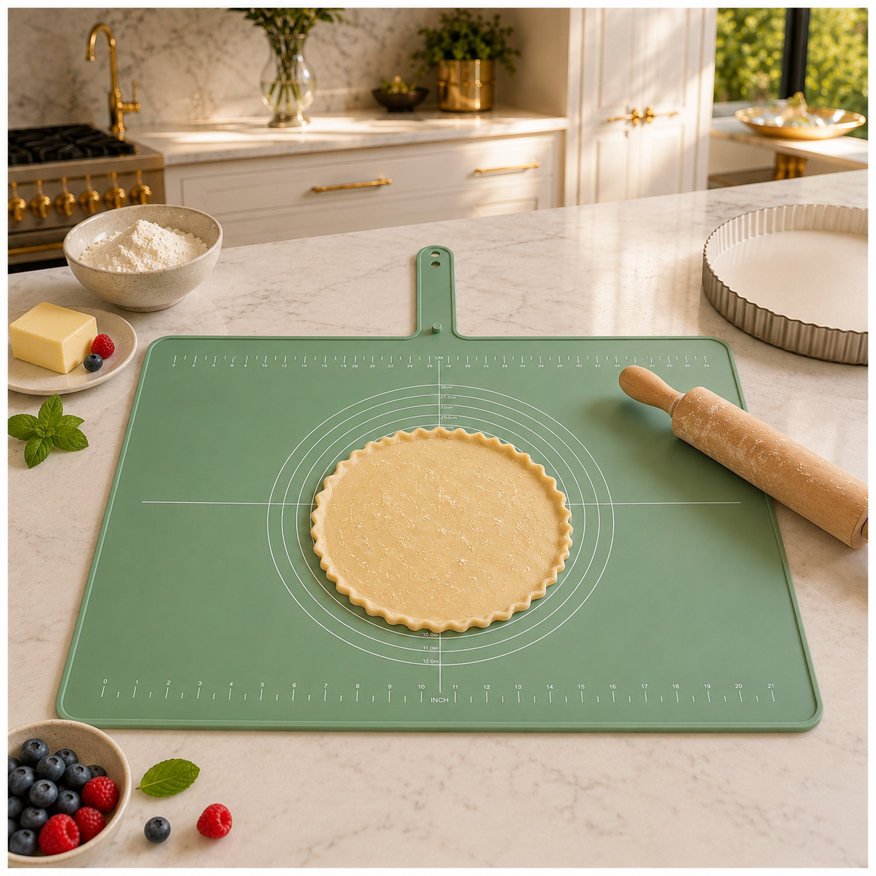 Essential Large Silicone Baking Prep Mat - With Baking Guides – Sage Gree