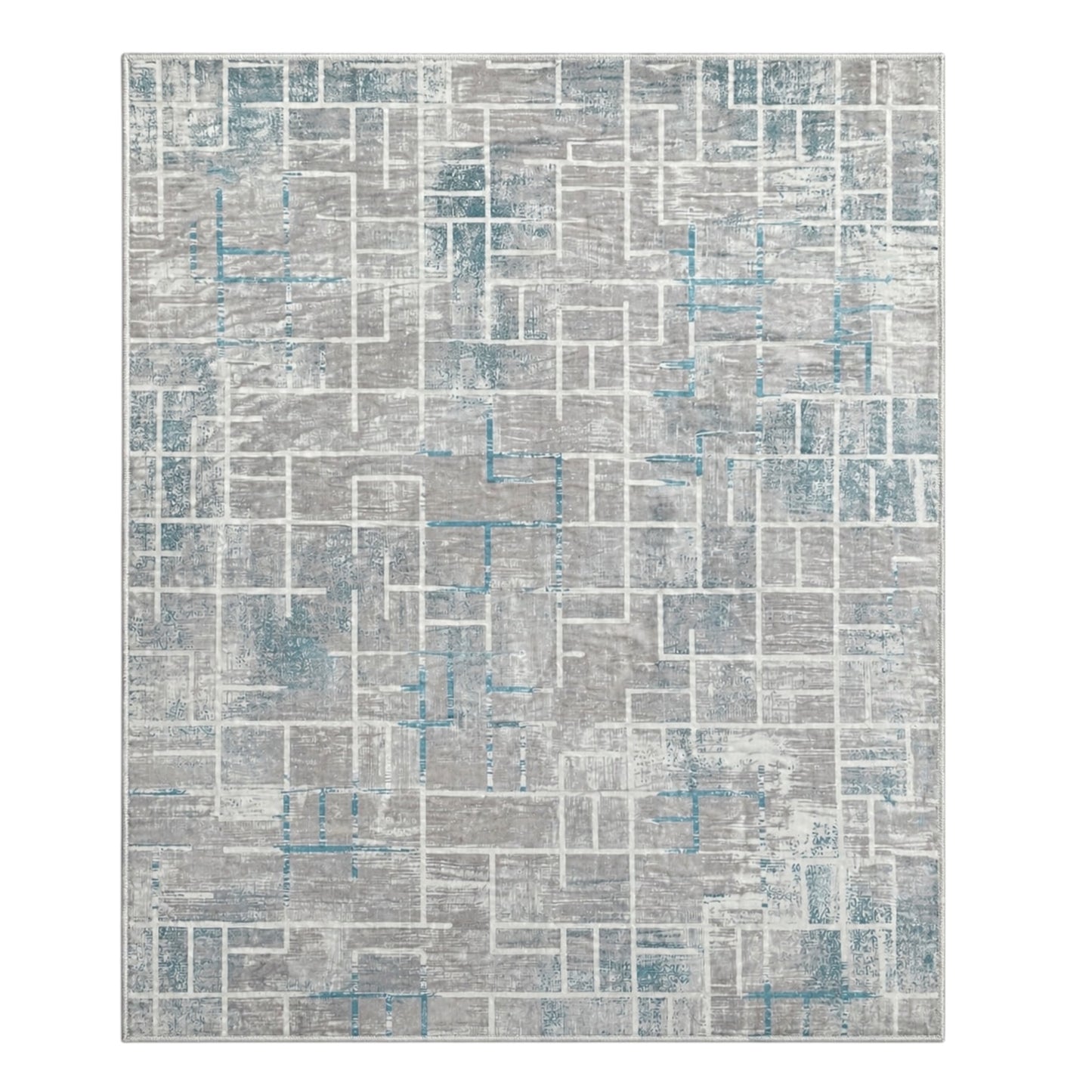 Soft Elegant Rug -Modern Contemporary Style Rug-Grey Blue -120 cm x 180 cm