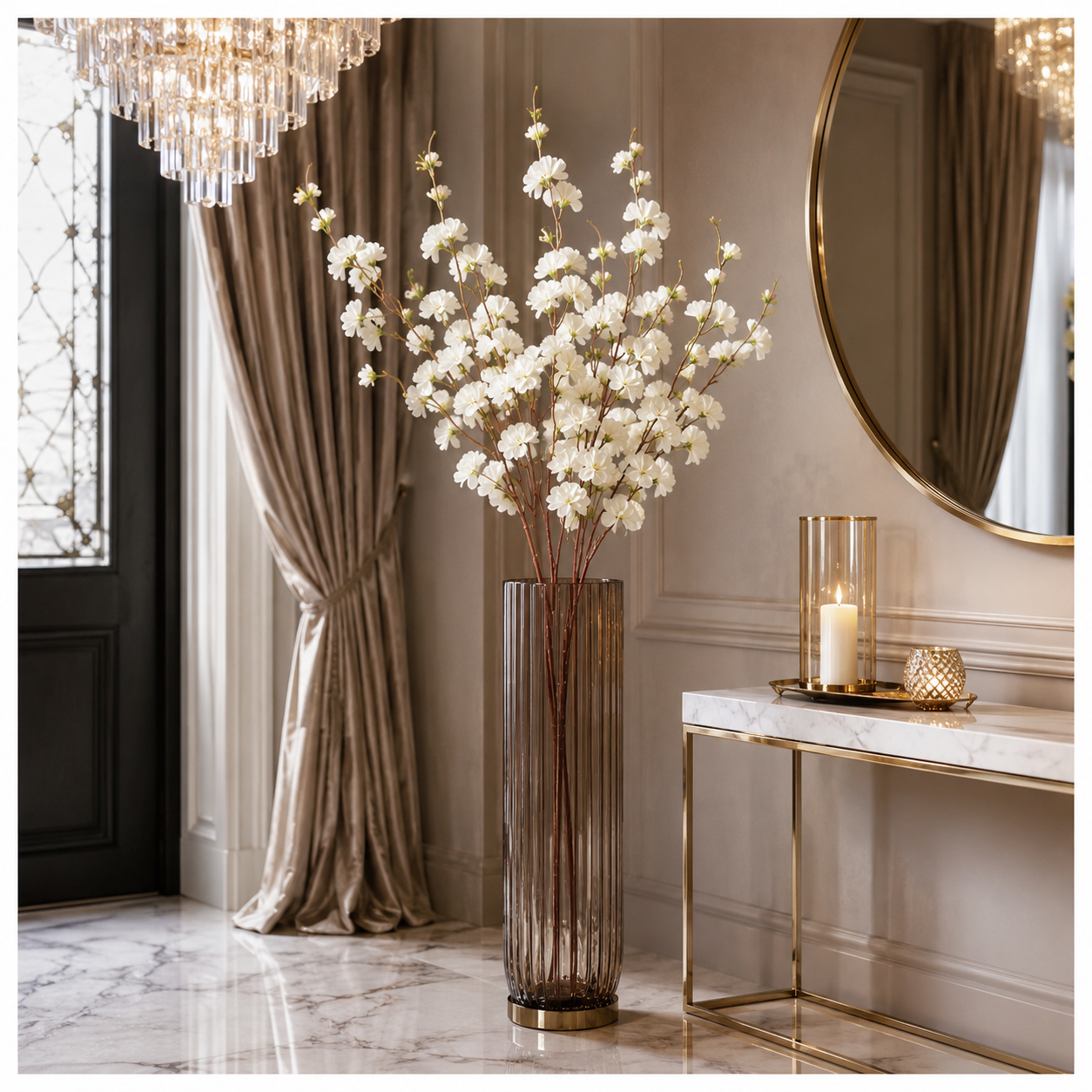 Beautiful Cherry Blossom Stems – 85cm, 2-Pack, White or Pink Lilac