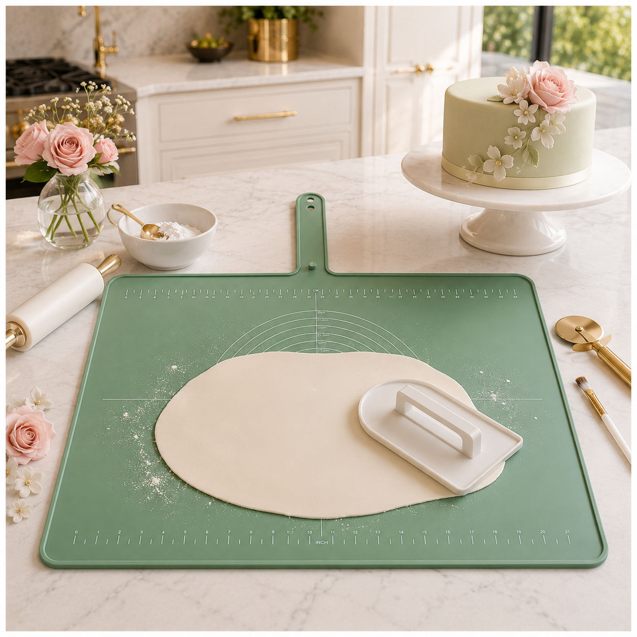 Essential Large Silicone Baking Prep Mat - With Baking Guides – Sage Gree