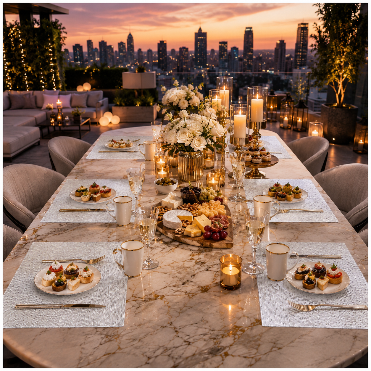Elegant 6 Piece Textured Placemats – Clear And White 30 x 44 cm Table Mats