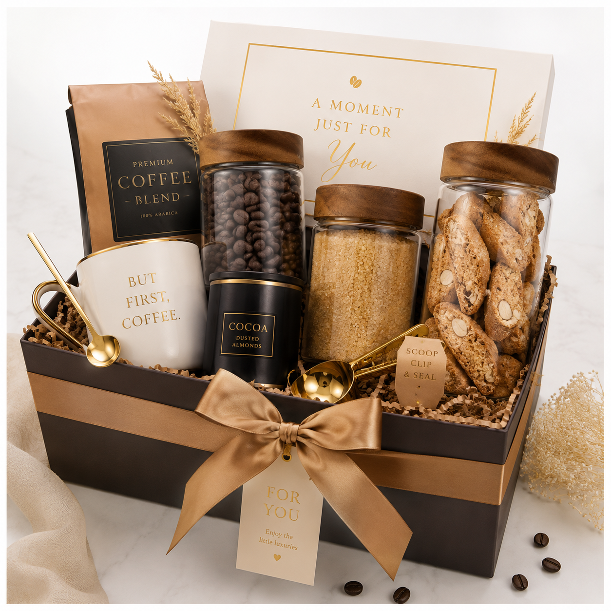 2-Piece Glass Storage Jar Set with Solid Acacia Wood Lids – 580ml and 500ml