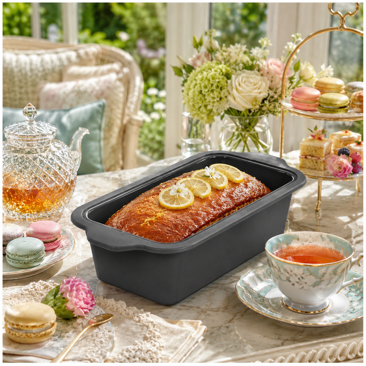 Essential Grey Reinforced Silicone Loaf Pan – BPA Free Baking Mould - 24cm