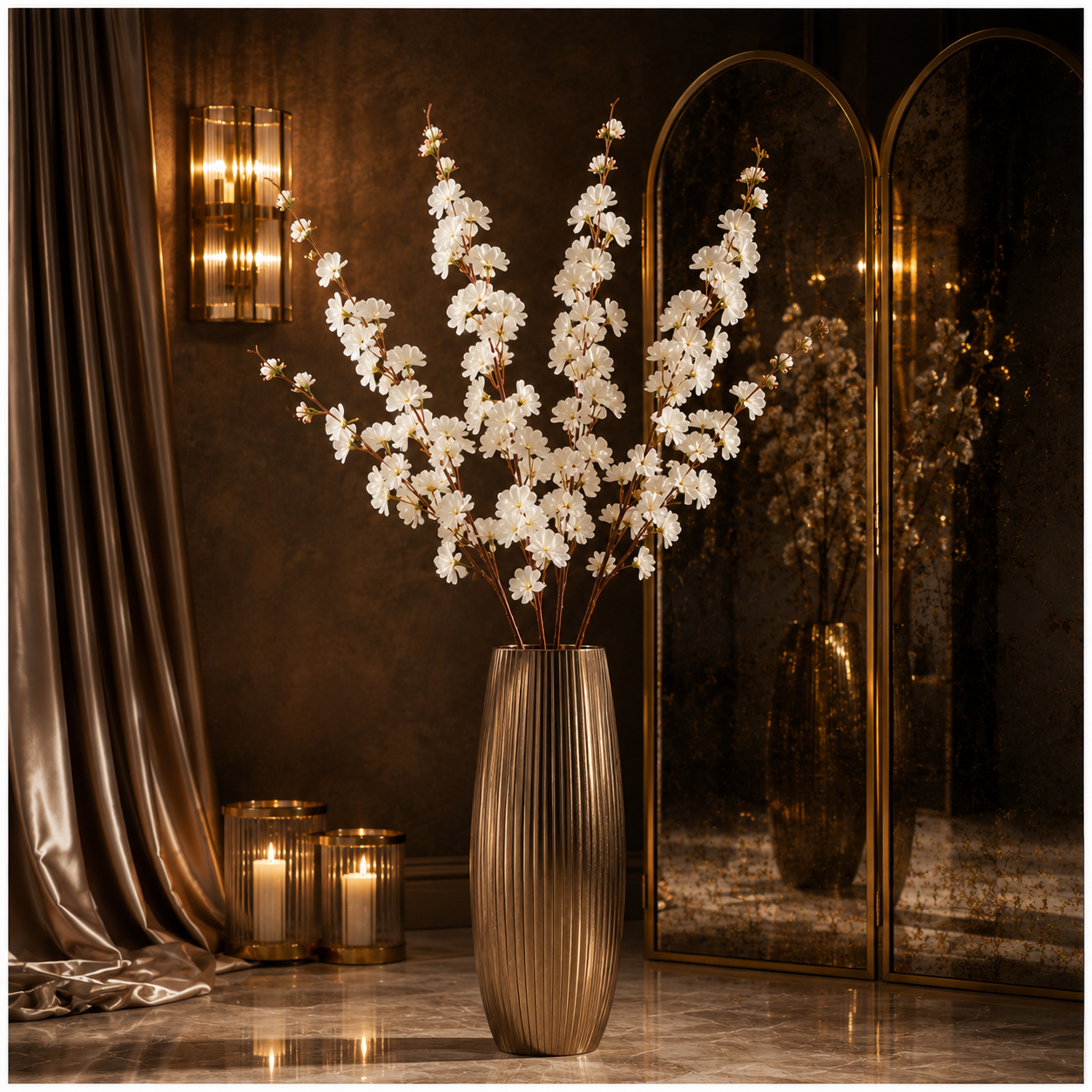 Beautiful Cherry Blossom Stems – 85cm, 2-Pack, White or Pink Lilac