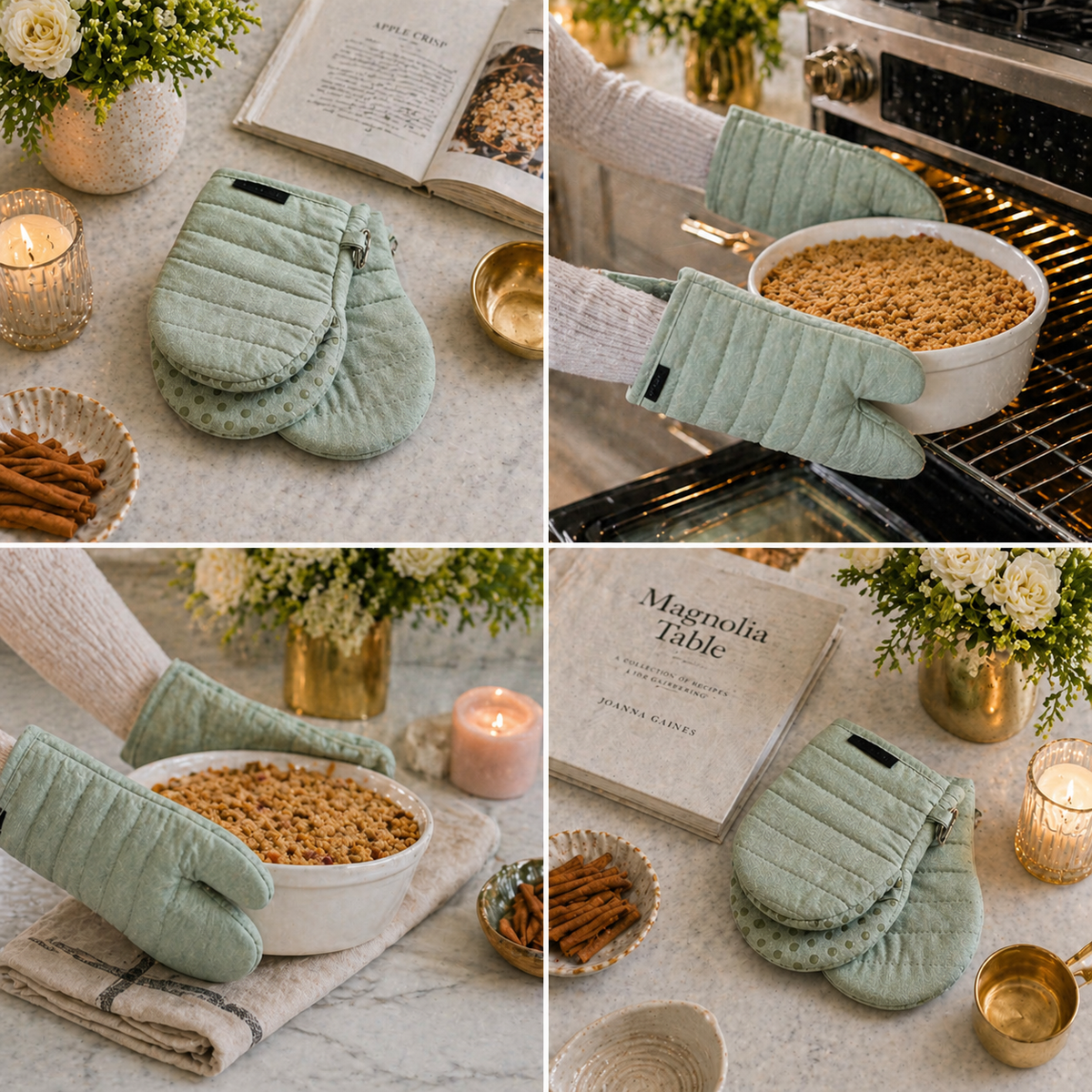 Essential Mini Oven Mitts-Set of 2 – Cotton - Heat Resistant Kitchen Mitts