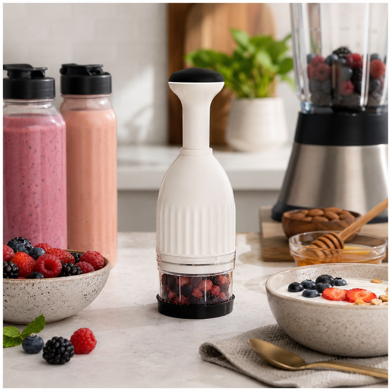 Essential Hand-Powered Compact Food Chopper – 8.5 x 24cm
