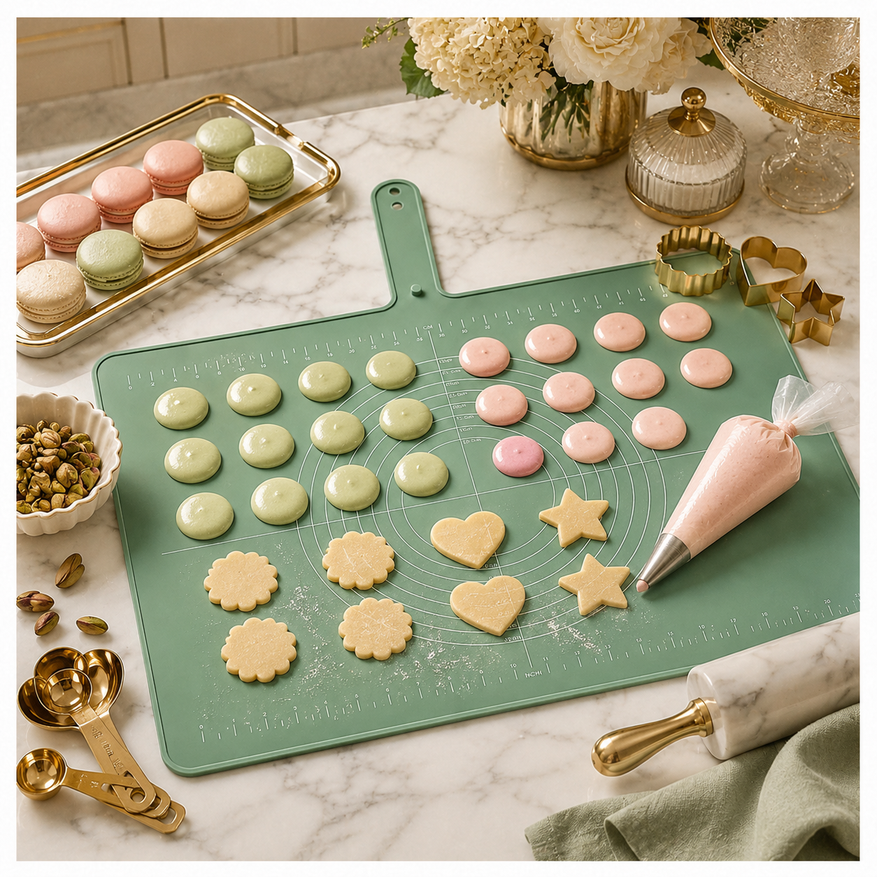 Essential Large Silicone Baking Prep Mat - With Baking Guides – Sage Gree