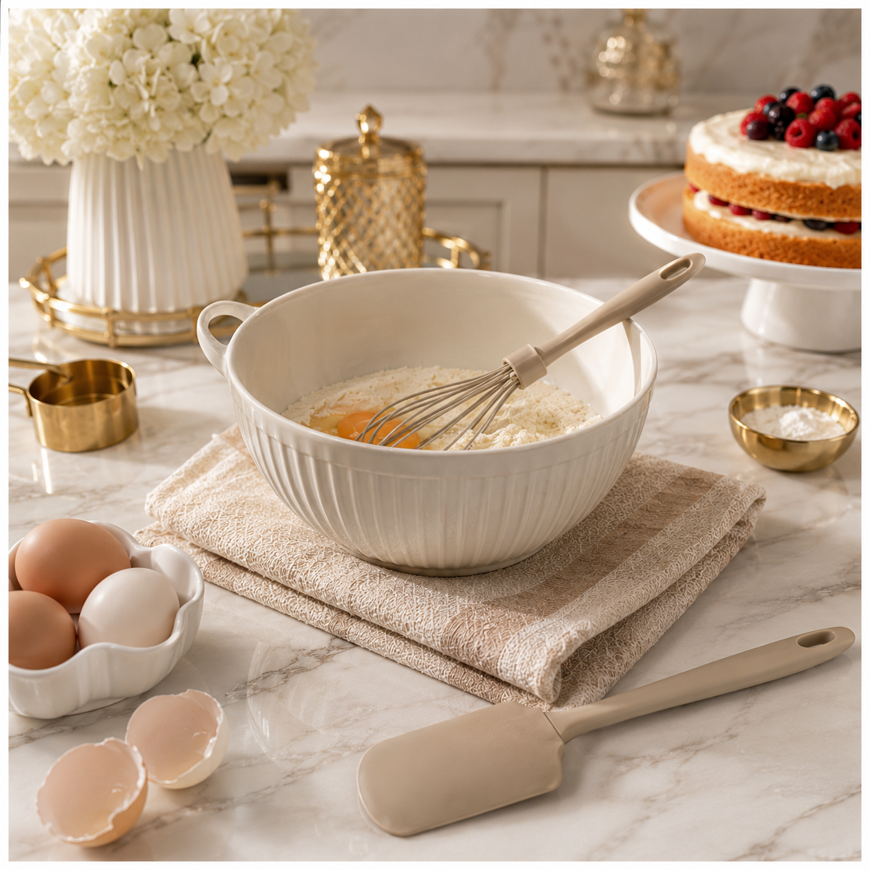 Essential 2-Piece Silicone Whisk and Spatula Set for Easy Cooking - Baking