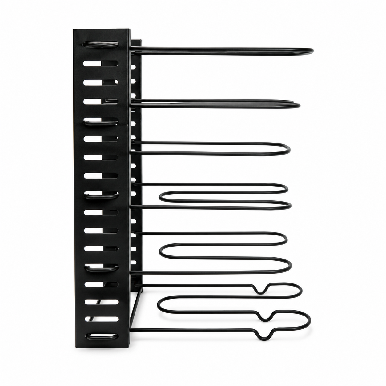 Essential Black Metal Adjustable Cookware Storage Rack-Cookware Organizer