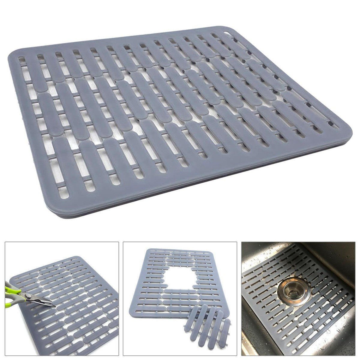 Multi Purpose Silicone Drying Mat For Kitchen Countertops And Sinks