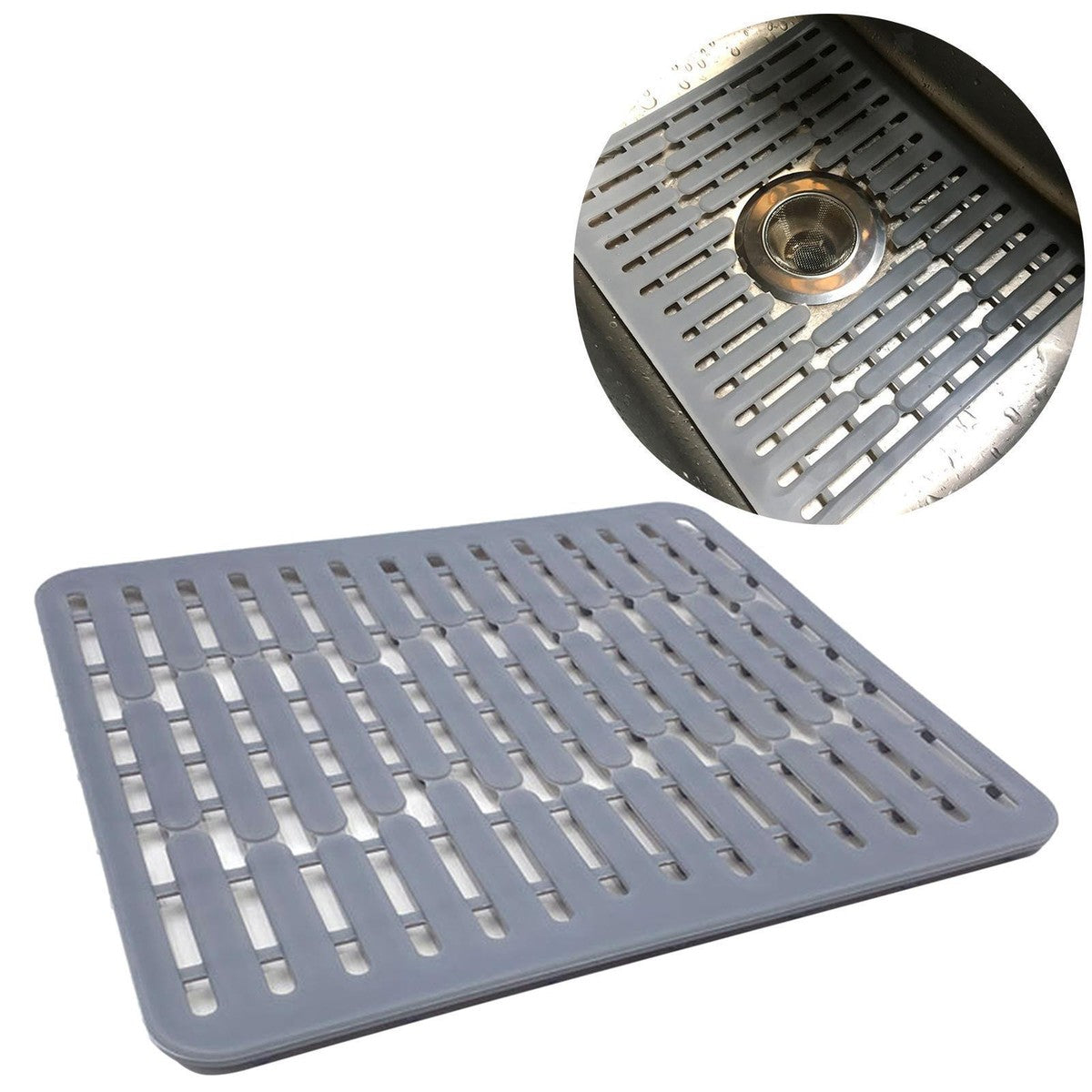 Multi Purpose Silicone Drying Mat For Kitchen Countertops And Sinks