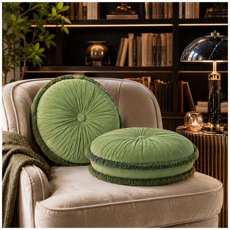 Elegant Round Velvet Scatter Cushion -43cm –Super Soft Throw Cushion