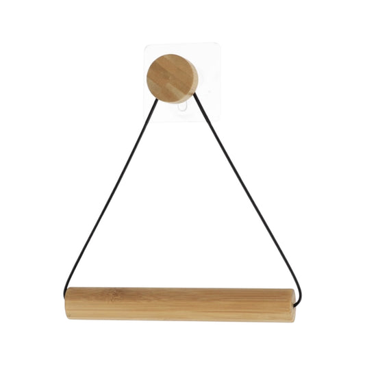 Bamboo Toilet Roll Holder – No Drill Wall Mount