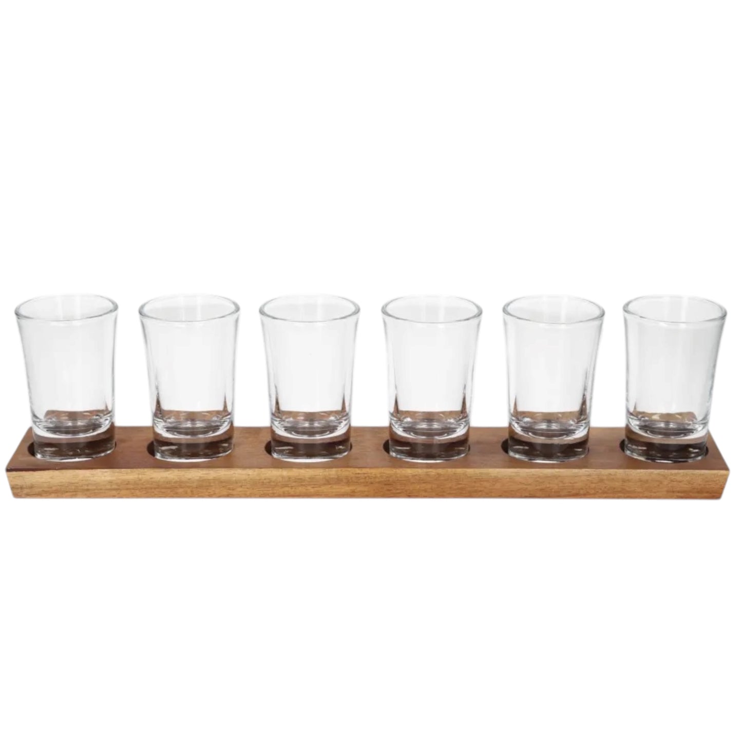 Mini Shot Glasses Set with Wooden Tray-7 Piece Entertaining Tot Set -7CM(H)