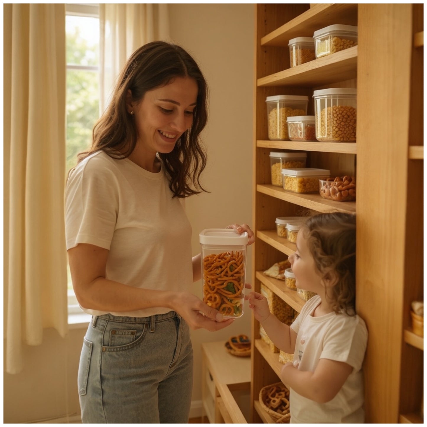 Modern Airtight Kitchen Storage Jar Set - 6 Piece