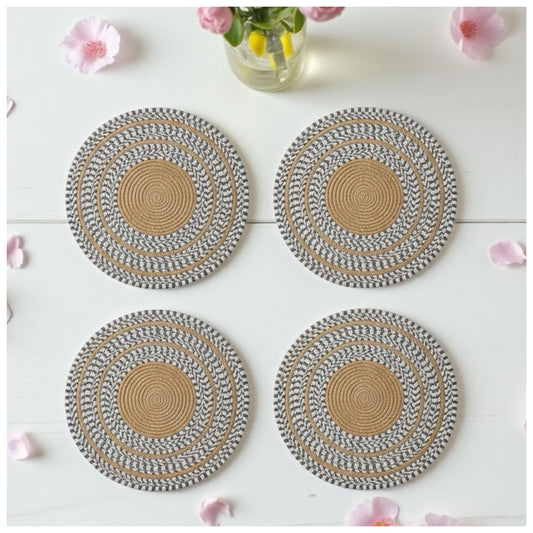 Hand Woven Cotton Rope Placemats - Set Of 4