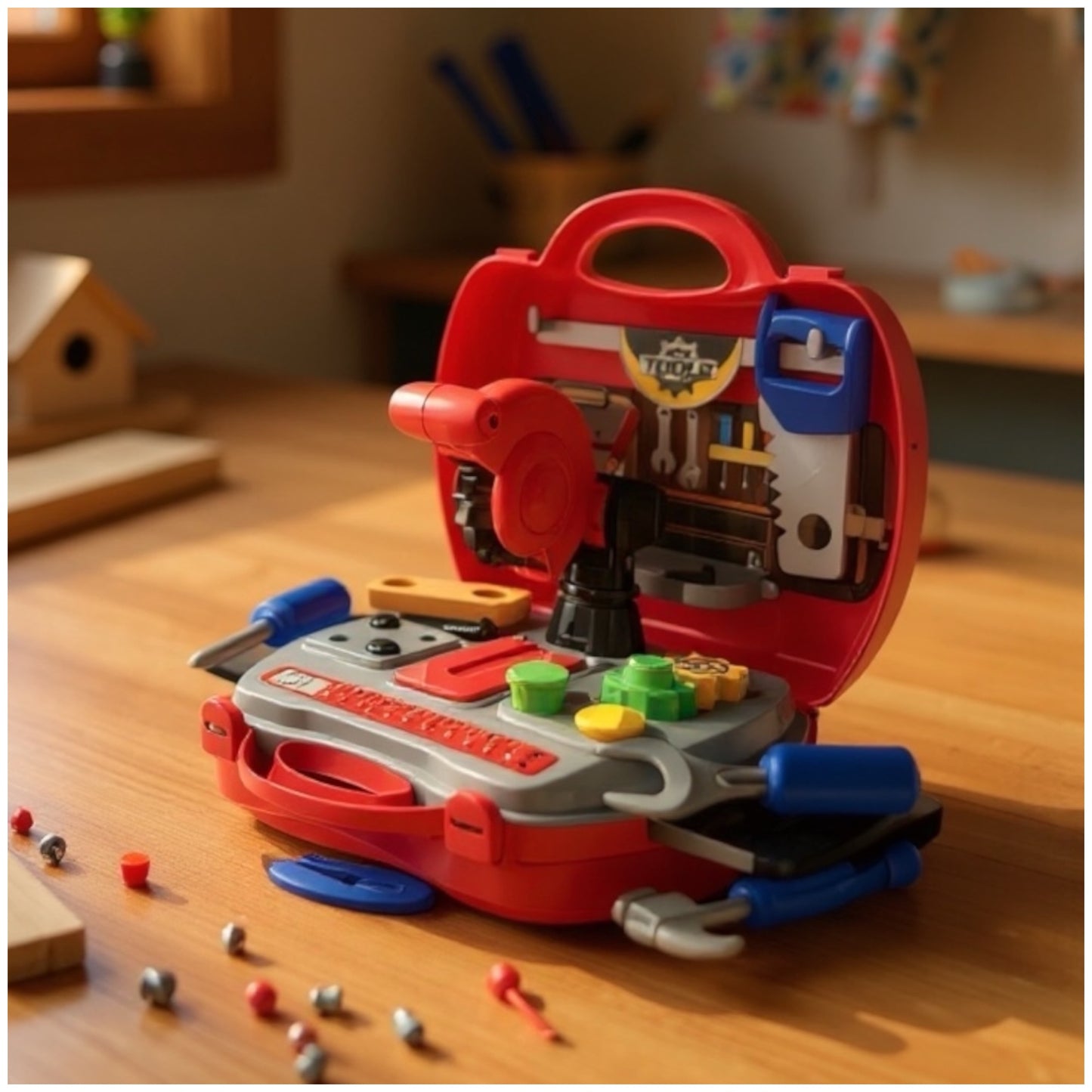 Toy 19-Piece Kids Tool Box Play Set – Portable Builder Kit with Carry Case | Ages 3+