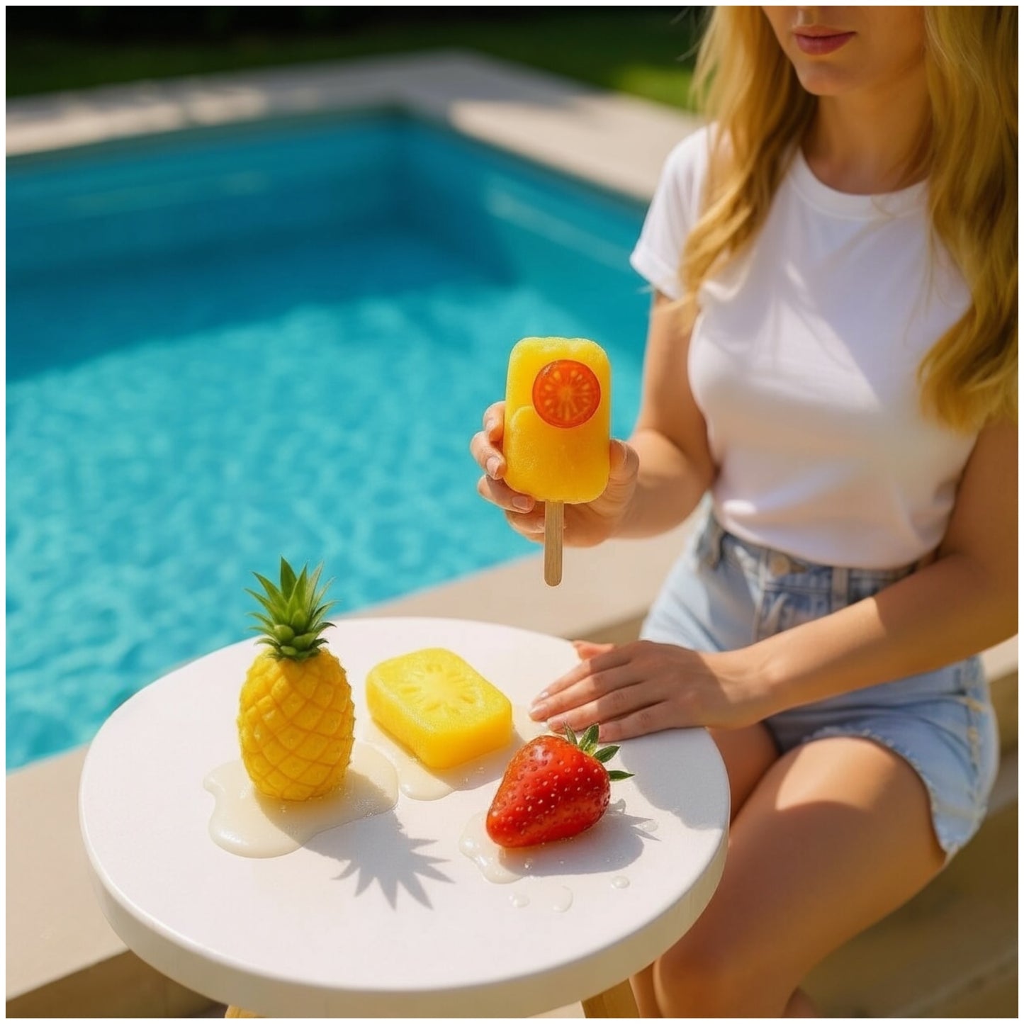 Silicone Ice Pop Mould – Pineapple, Ice-Cream & Strawberry Shape