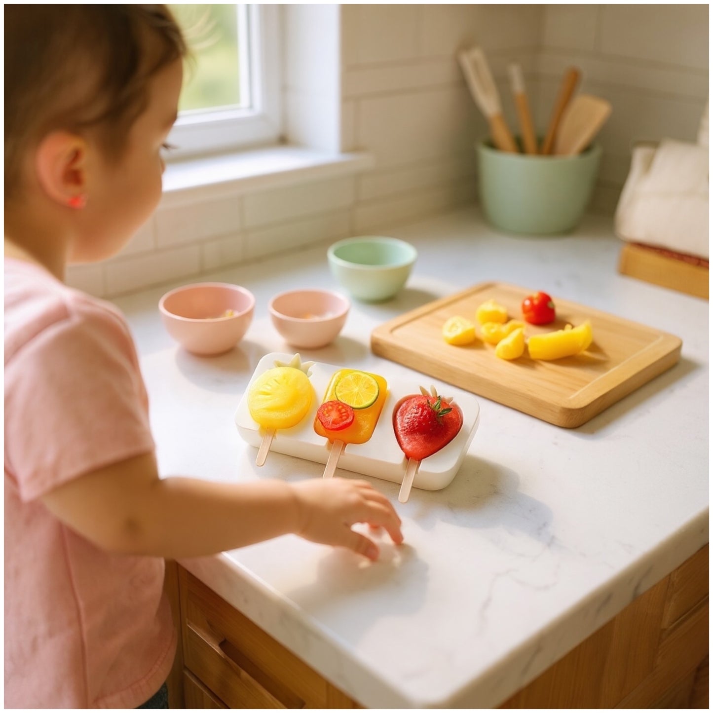 Silicone Ice Pop Mould – Pineapple, Ice-Cream & Strawberry Shape